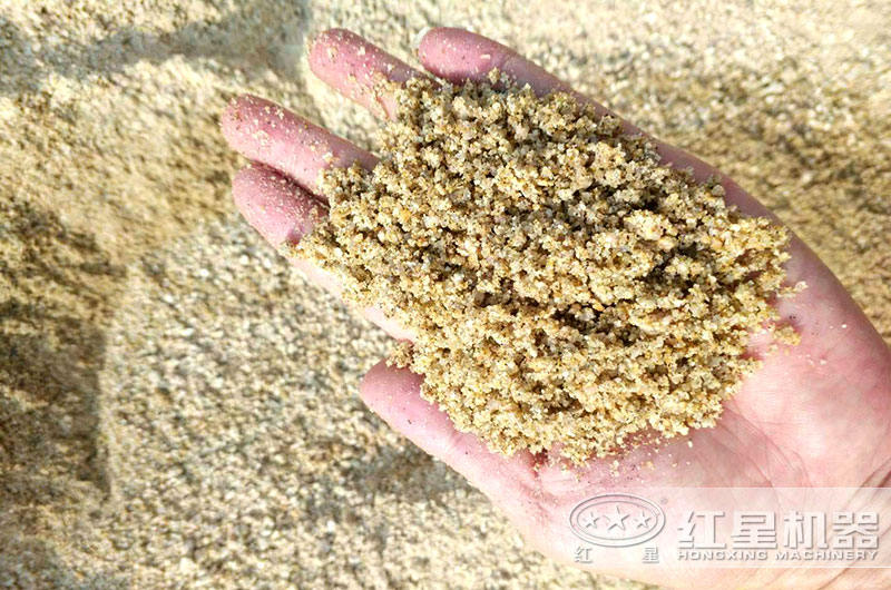 鹅卵石制砂成品实拍图