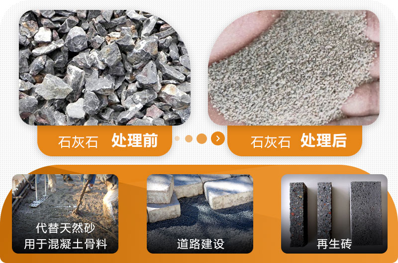 石灰石可以制砂，且用途广泛